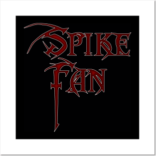 Spike Fan (white outline) Posters and Art
